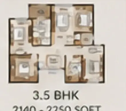 3.5 BHK configuration plan for Embassy Chapparkallu