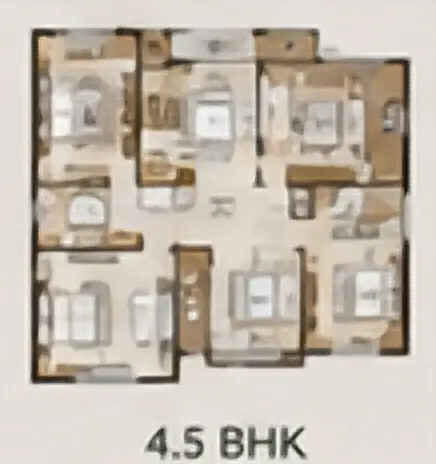 4.5 BHK villa configuration plan for Embassy Chapparkallu