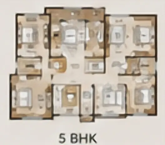 5 BHK villa configuration plan for Embassy Chapparkallu