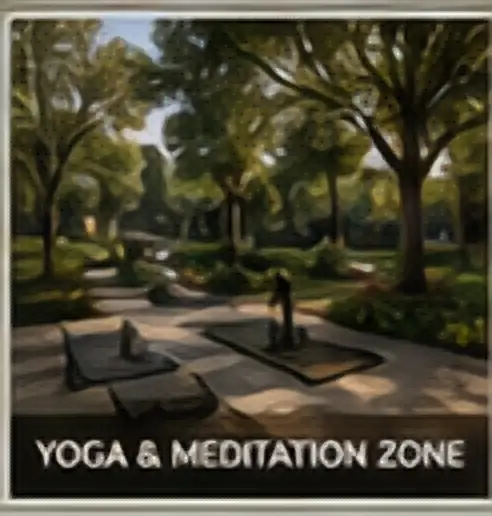 Yoga and meditation-zone rendering from the project project bundle